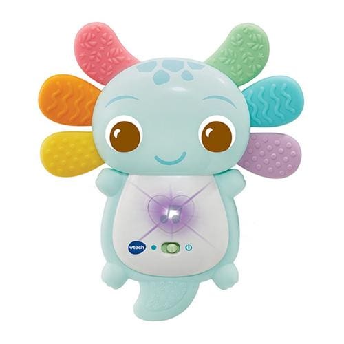 Rainbow Colours Axolotl Teether Blue
