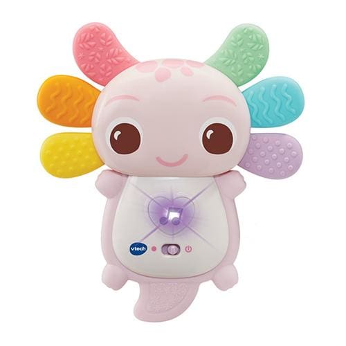 Rainbow Colours Axolotl Teether Pink