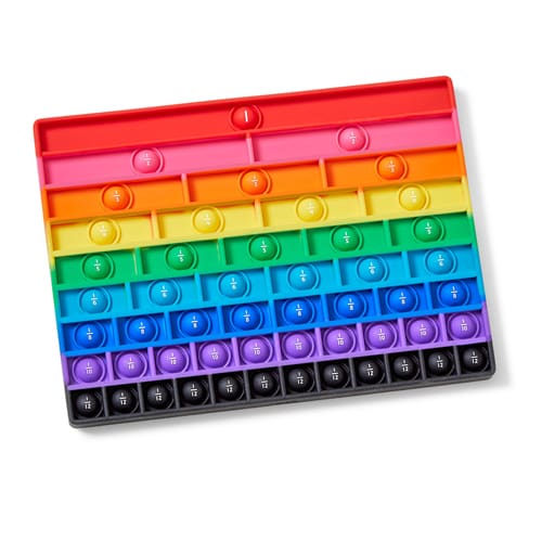 Rainbow Fraction Sensory Bubble Popper