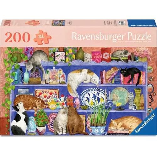 Ravensburger Feel Well & Puzzle - Cats on Shelf - 200 Pieces