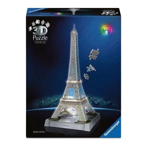 Ravensburger Iconics Eiffel Tower - Light Up 216 Piece 3D Jigsaw Puzzle