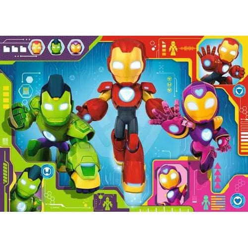 Ravensburger Iron Man & His Awesome Friends 24 Piece Giant Floor Puzzle with Large Shaped Character Pieces