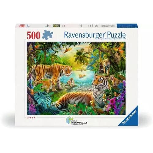 Ravensburger Tiger family in Oasis 500 Piece Jigsaw Puzzle