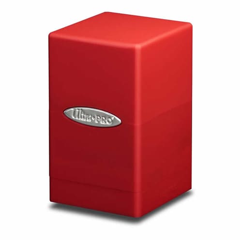 Red Satin Tower Deck Box