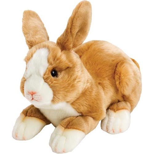 Resting Beige & White Rabbit
