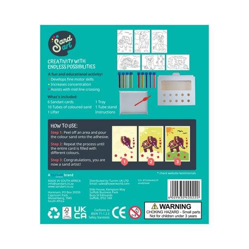 Sandart Cute Animals 6 pack