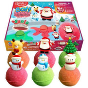 Santa Surprise Baff Bombz 6 Pack - With Collectable Surprise Figures