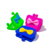 Silicone Bowknot Coin Purse 8cm - Assorted (One Supplied)