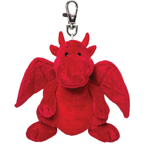 Sitting Red Dragon Keyring
