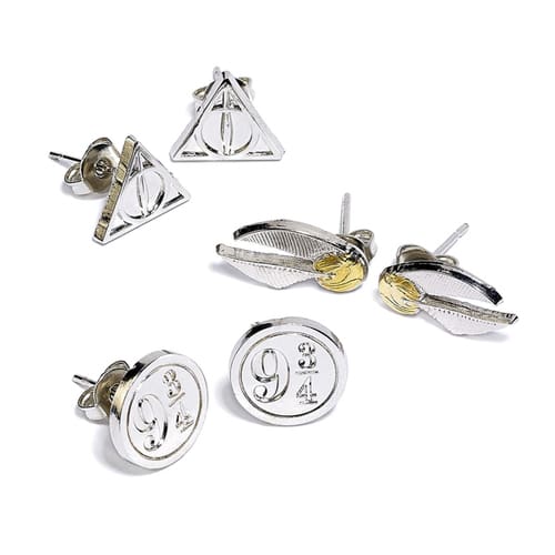 Stud Earring Set Deathly Hallows / Golden Snitch / Platform
