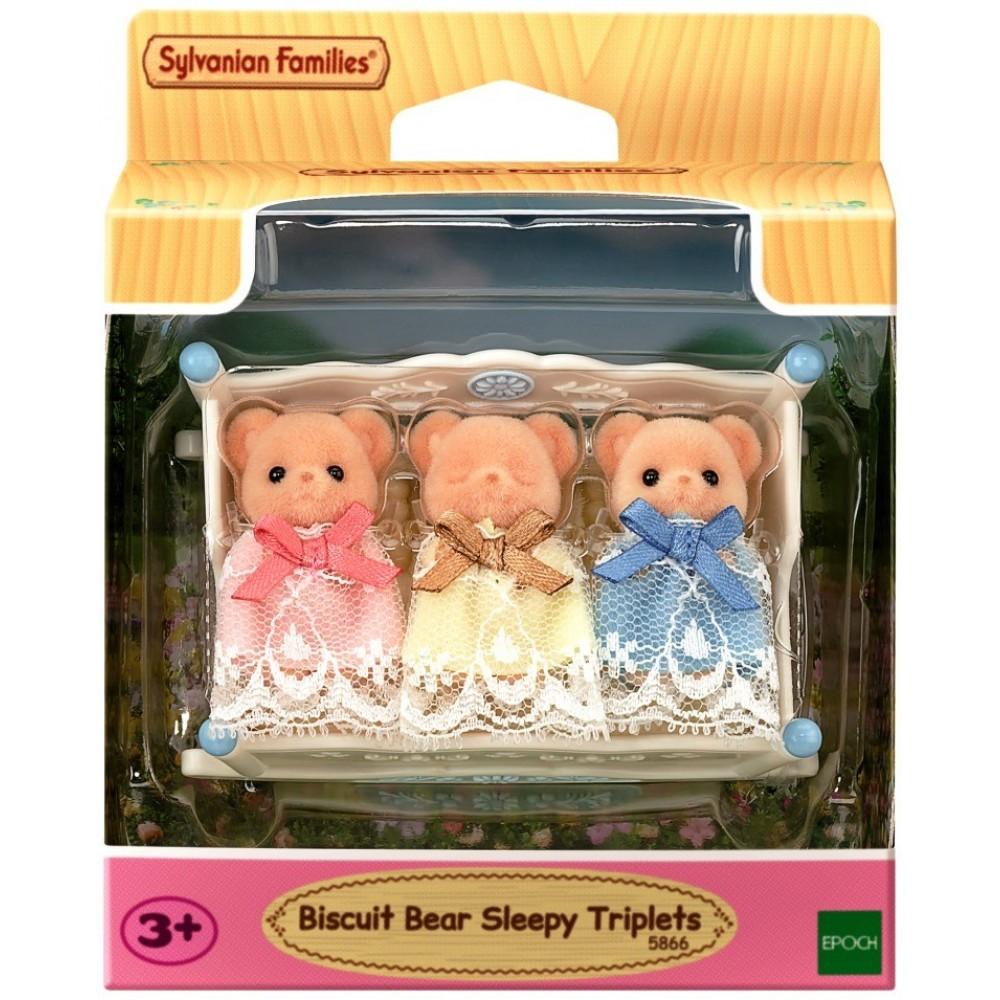 Sylvanian Families: Biscuit Bear Sleepy Triplets