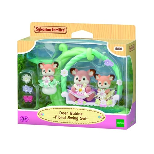 Sylvanian Families Deer Babies - Floral Swing Set