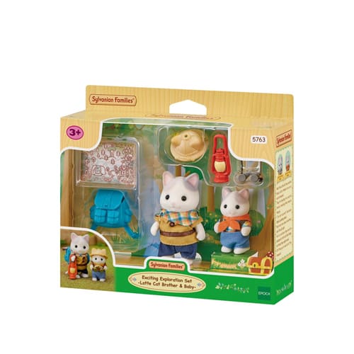 Sylvanian Families Exciting Exploration Set - Latte Cat Brother & Baby
