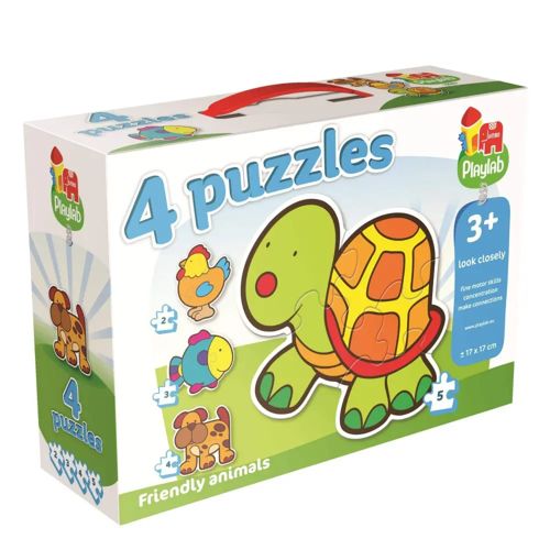 PlayLab Friendly Animals 4in1 Puzzle