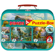Dinosaurs Four Jigsaws In A Keepsake Tin