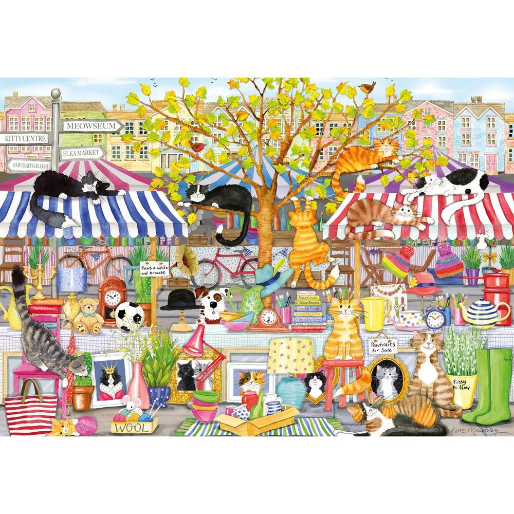 Gibsons: Flea Market Moggies Puzzle (100XXL Pieces)_3
