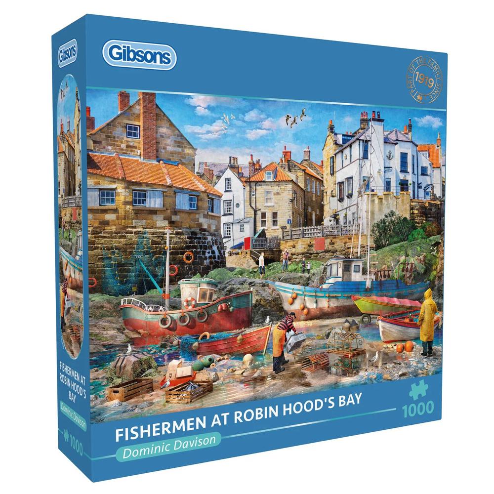 Gibsons: Fishermen at Robin Hood's Bay Puzzle (1000 Pieces)