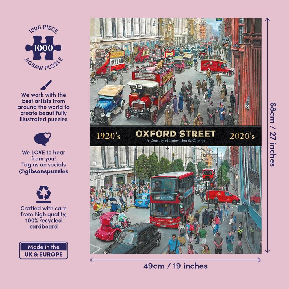 Gibsons: Oxford Street Through the Decades Puzzle (1000 Pieces)_3