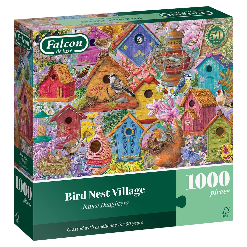 Falcon Birds Nest Village 1000 Piece Puzzle