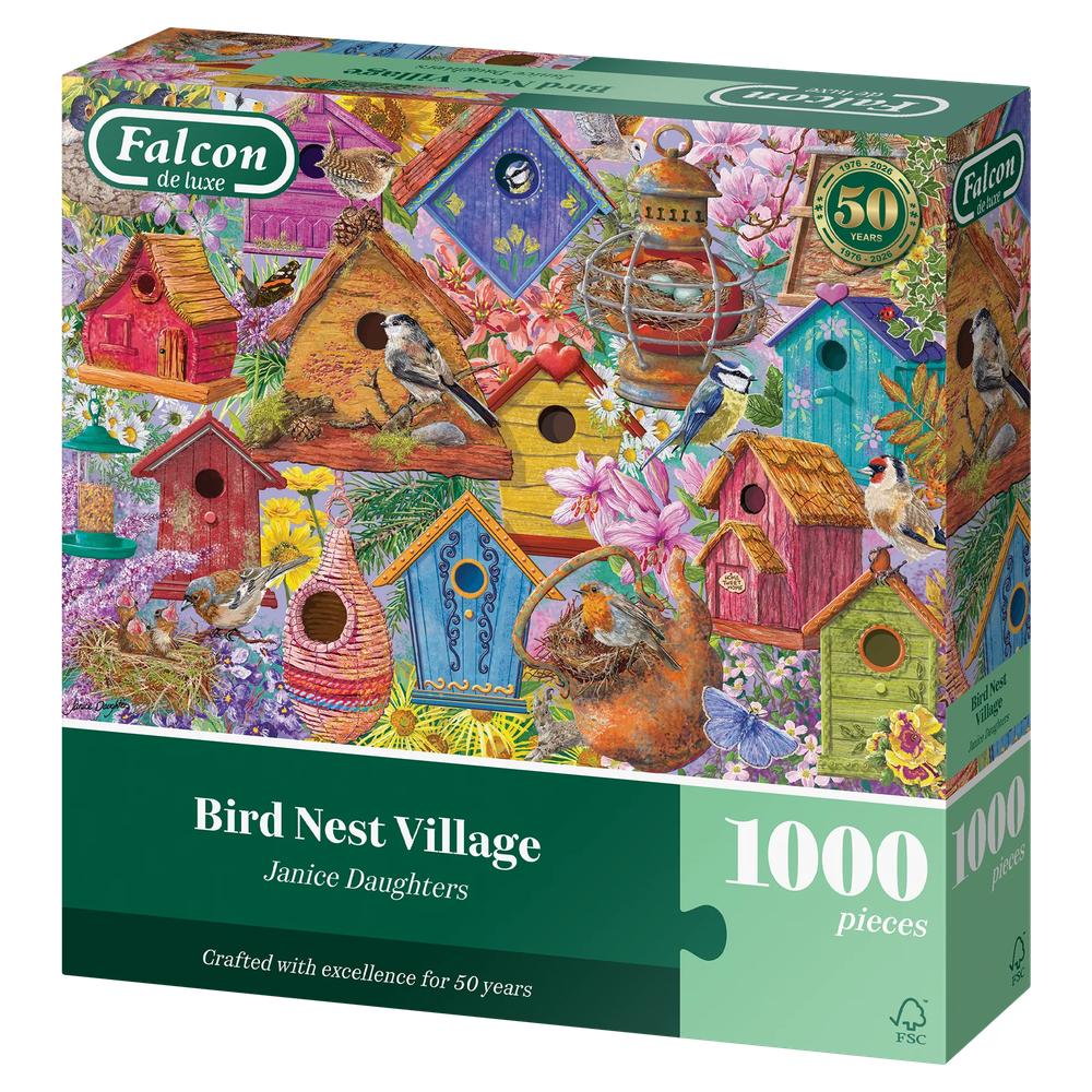 Falcon Birds Nest Village 1000 Piece Puzzle