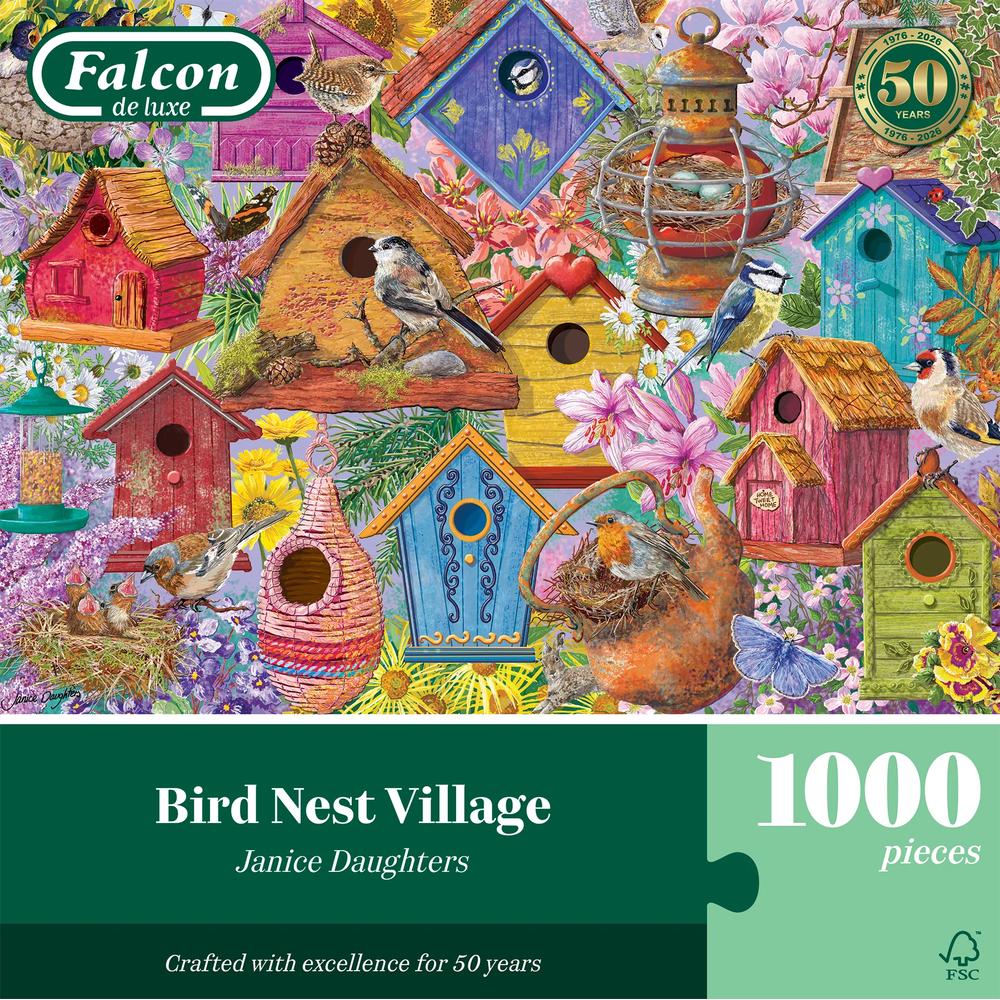 Falcon Birds Nest Village 1000 Piece Puzzle