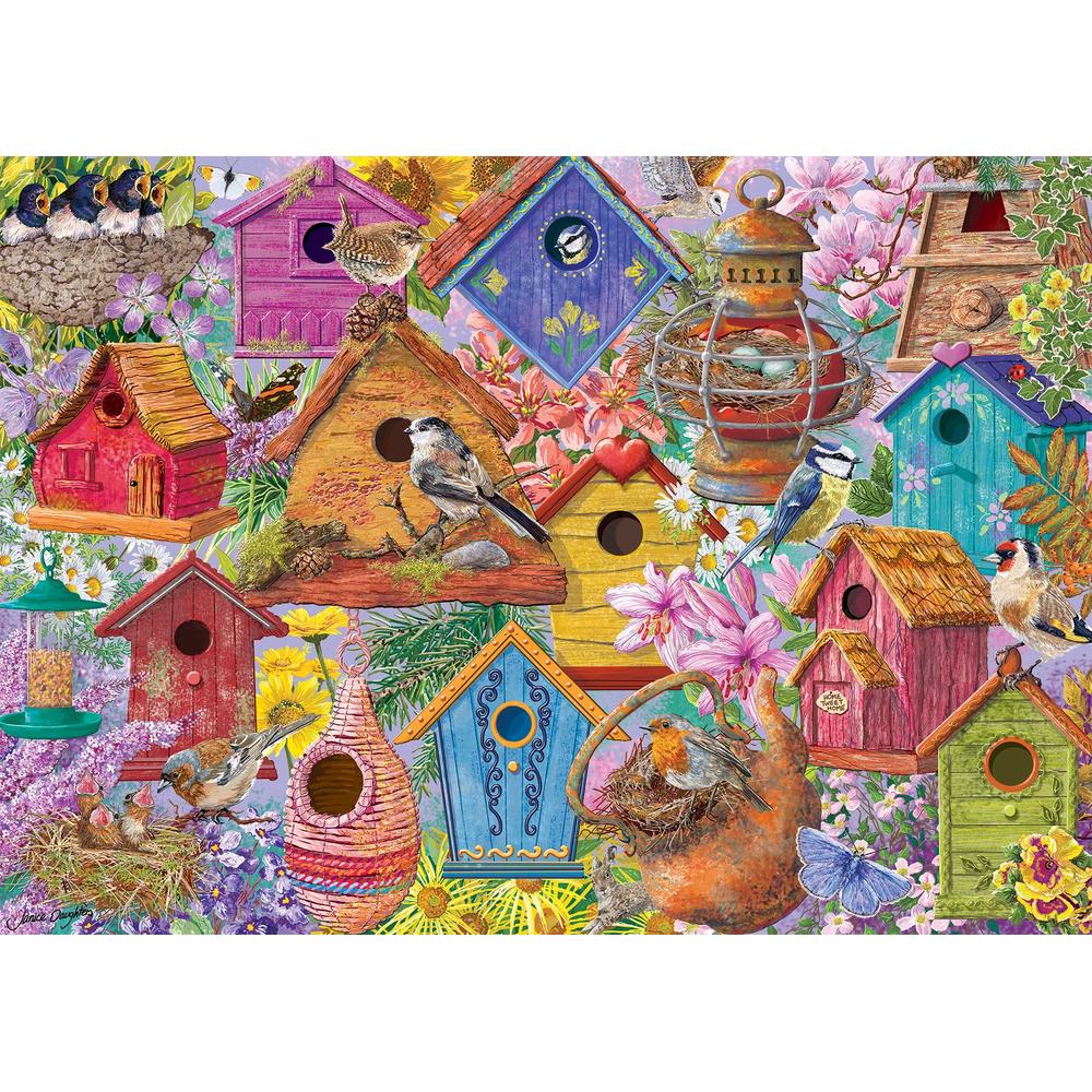Falcon Birds Nest Village 1000 Piece Puzzle