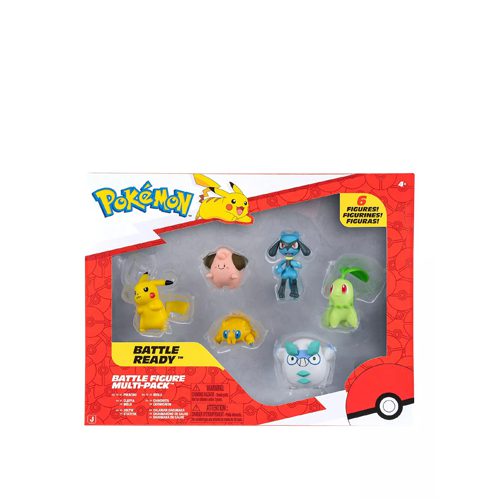 Pokemon - Battle Figure Multipack (6PK:Pikachu, Riolu, Cleffa, Joltik, Chikorita, Galarian Darumaka) W10
