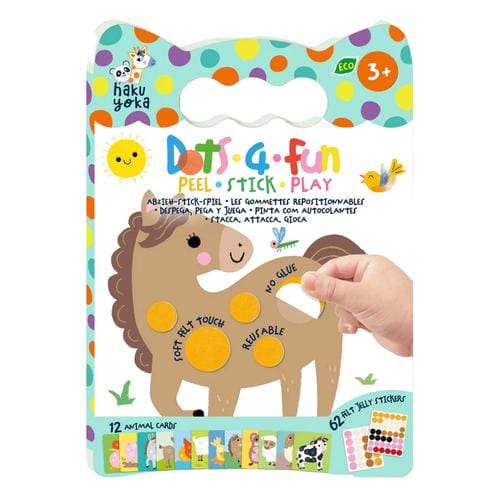 Haku Yoka Dots4Fun Peel Stick Play Farm Animals