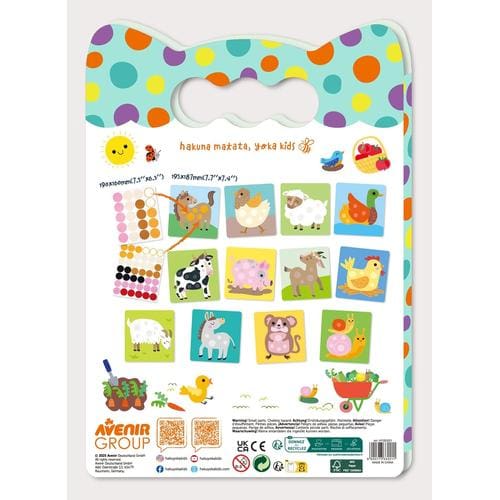 Haku Yoka Dots4Fun Peel Stick Play Farm Animals