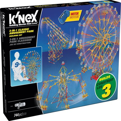 K'nex 3-in-1 Classic Amusement Park Building Set