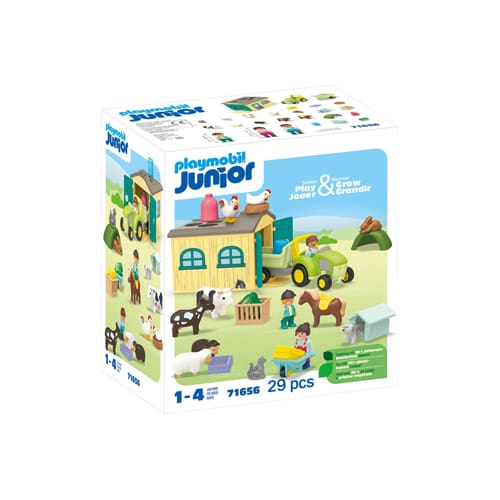 PLAYMOBIL 71656 JUNIOR: Farm Adventure with Tractor and Animal Friends