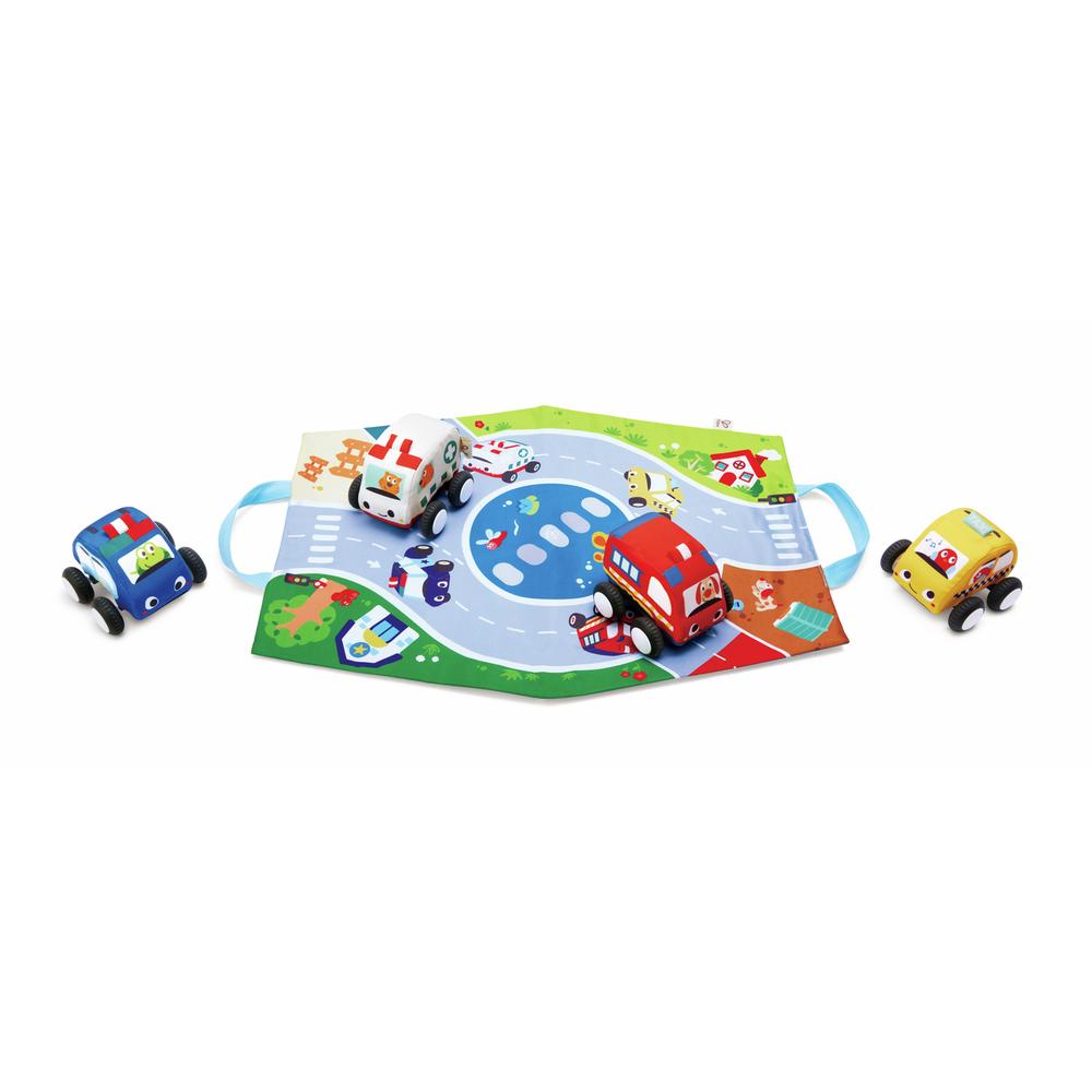 Hape Pull-Back Plush Car Set_1