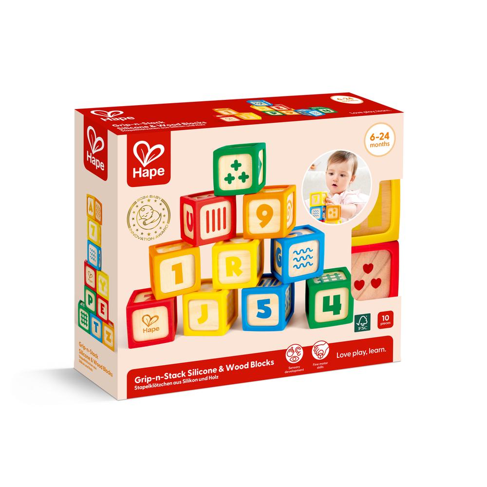 Hape Grip-n-Stack Silicone & Wood Blocks_7