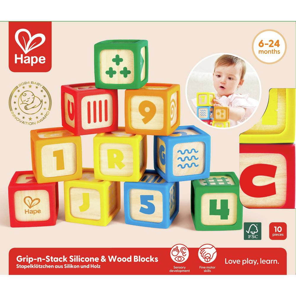 Hape Grip-n-Stack Silicone & Wood Blocks_8