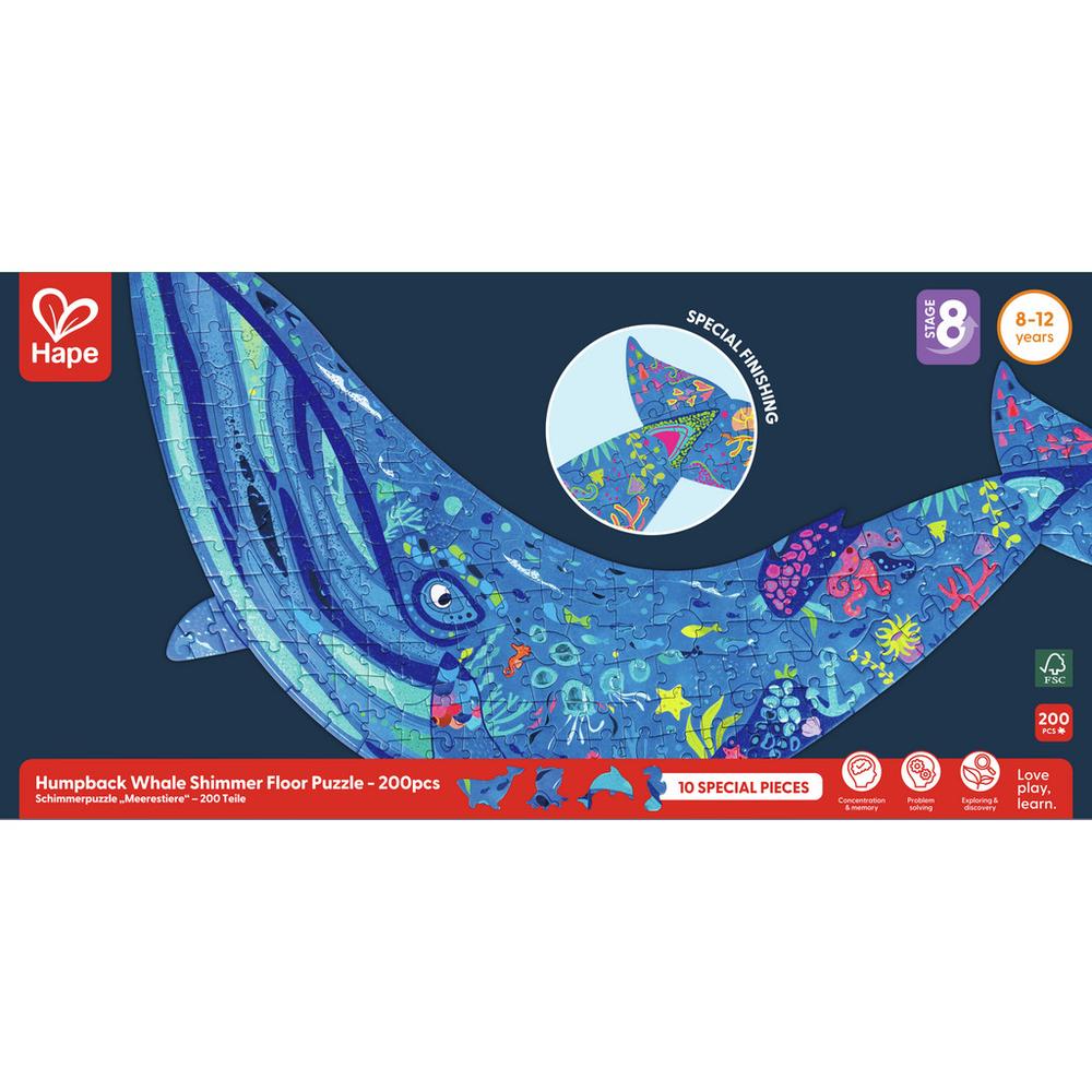 Hape Humpback Whale Shimmer Floor Puzzle_5