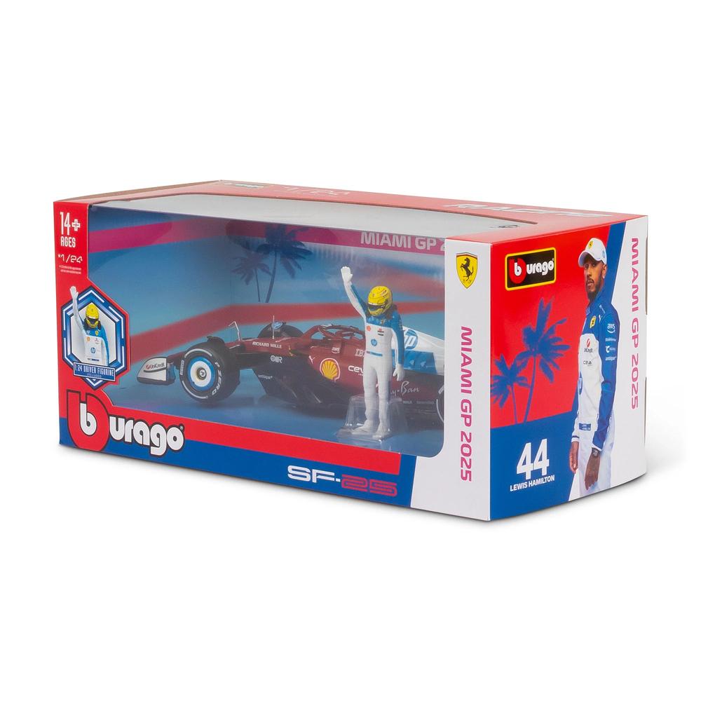 1:24 F1 Ferrari SF-25 2025 With Driver Figure Hamilton Miami GP_2