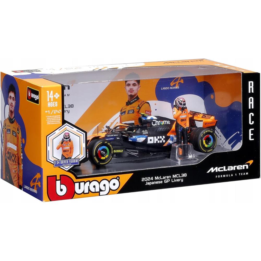 1:24 F1 Mclaren MCL38 2024 Japan GP With Driver Figure Norris