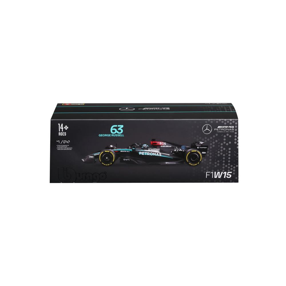 1:24 F1 Mercedes AMG W15 2024 With Helmet Russell