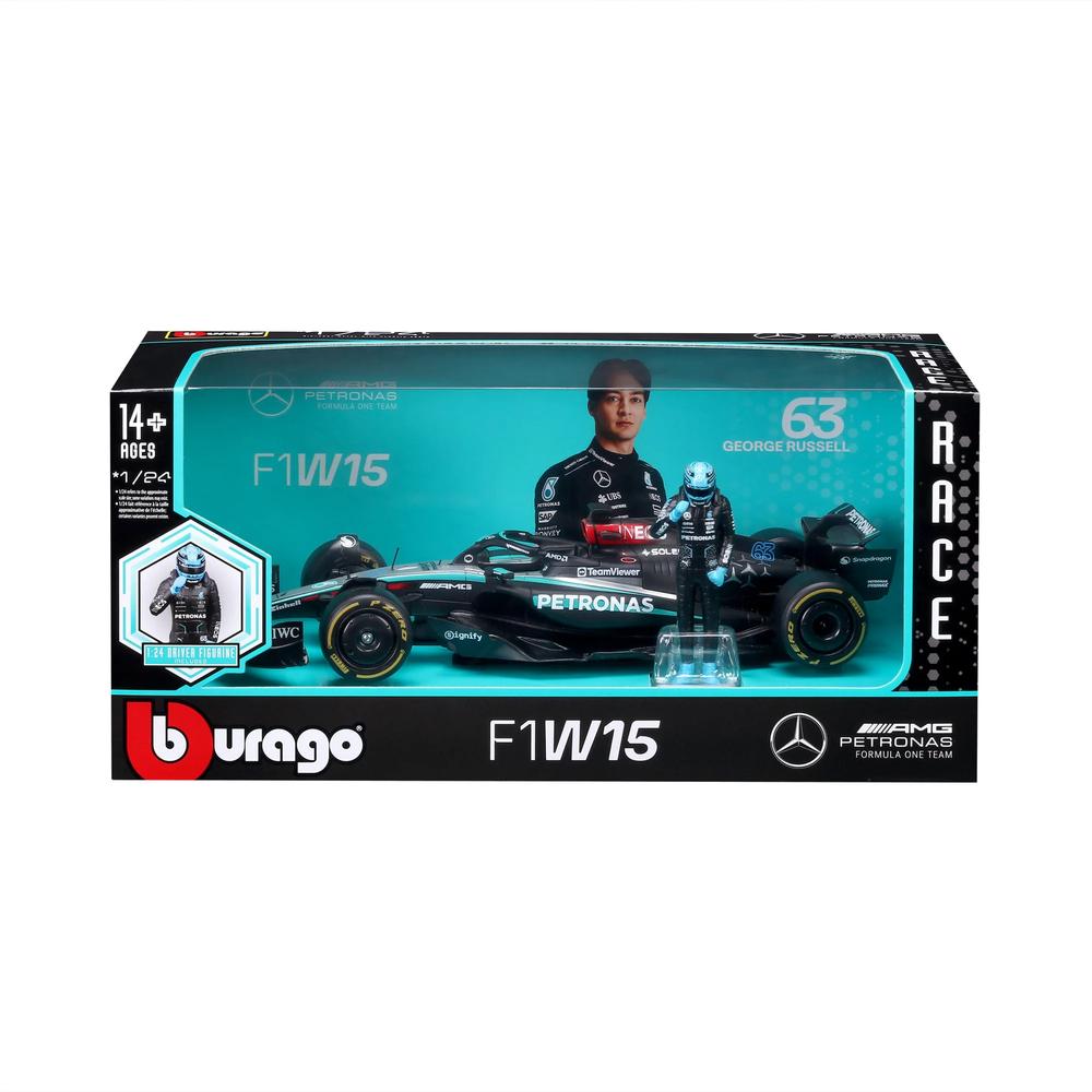 1:24 F1 Mercedes AMG W15 2024 With Driver Figure Russell