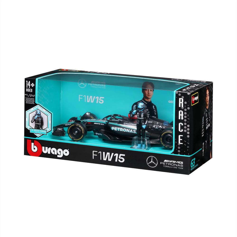 1:24 F1 Mercedes AMG W15 2024 With Driver Figure Russell_8