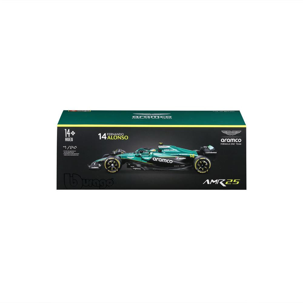 1:24 F1 Aston Martin AMR25 With Helmet Alonso