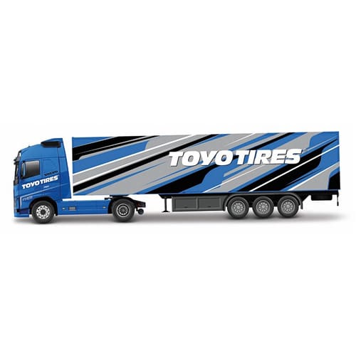 1:43 Street Fire Haulers With Trailer - Volvo Fh16 Globetrotter 750 Xxl Toyotires