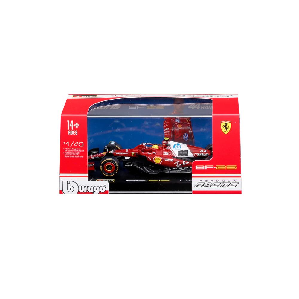 1:43 F1 Ferrari SF-25 2025 Hamilton With Helmet