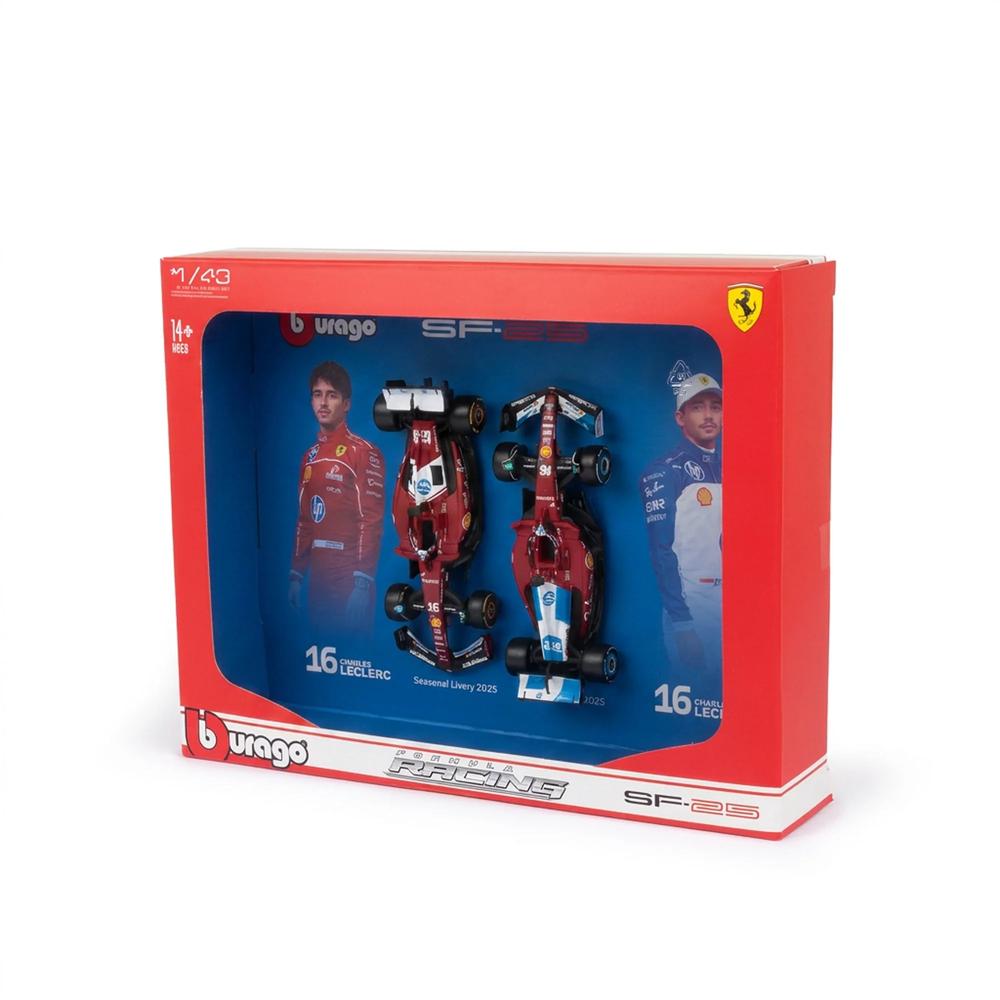 1:43 F1 Ferrari SF-25 2025 Leclerc Driver Two Pack_1
