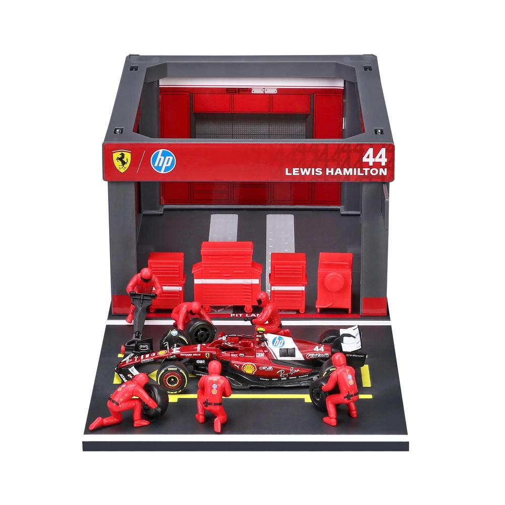 1:43 F1 Ferrari SF-25 2025 Pit Pass Diorama Hamilton_1