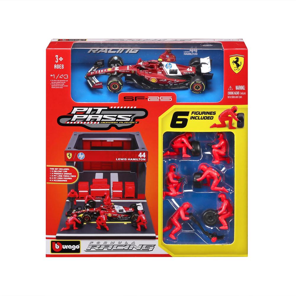 1:43 F1 Ferrari SF-25 2025 Pit Pass Diorama Hamilton_4