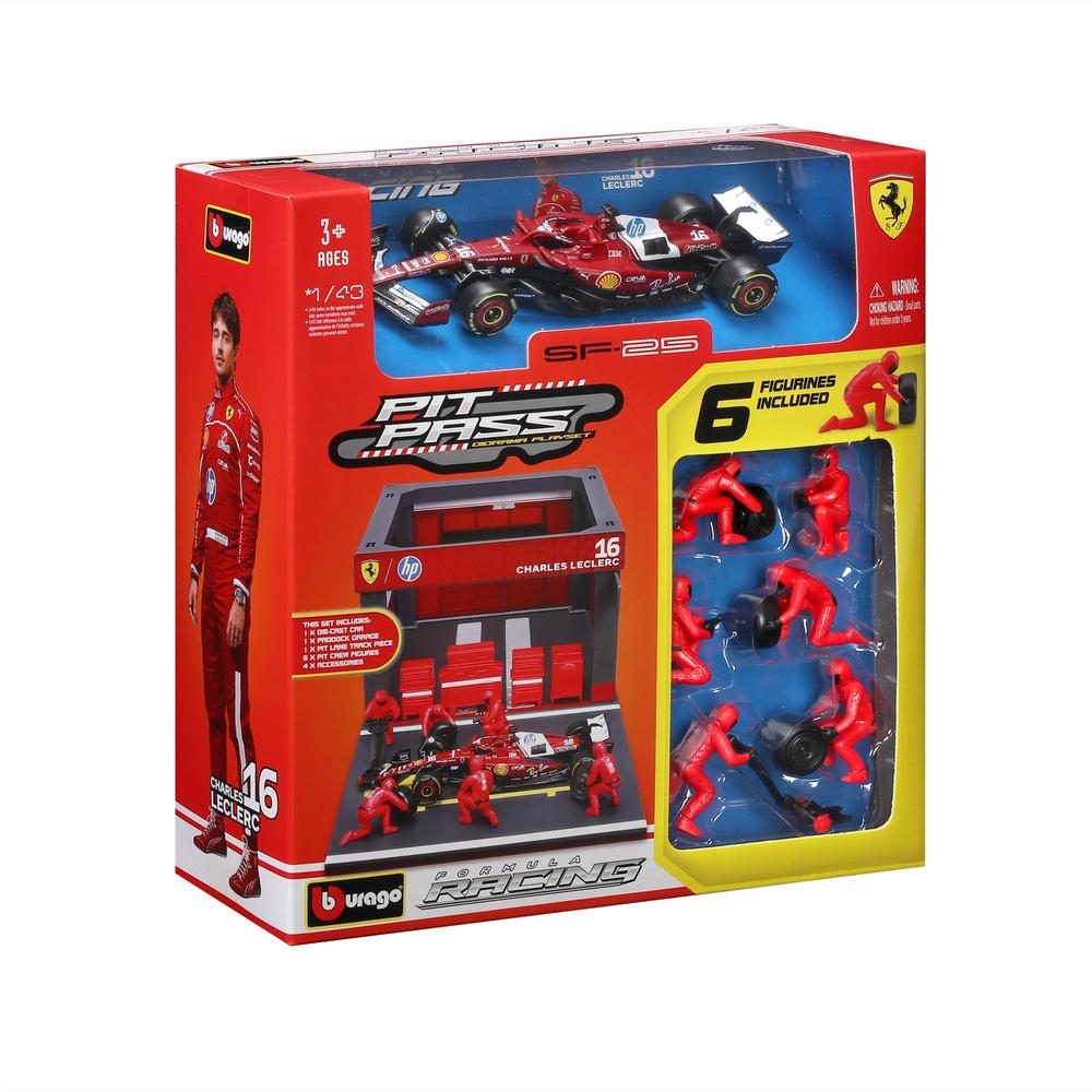 1:43 F1 Ferrari SF-25 2025 Pit Pass Diorama Leclerc_6