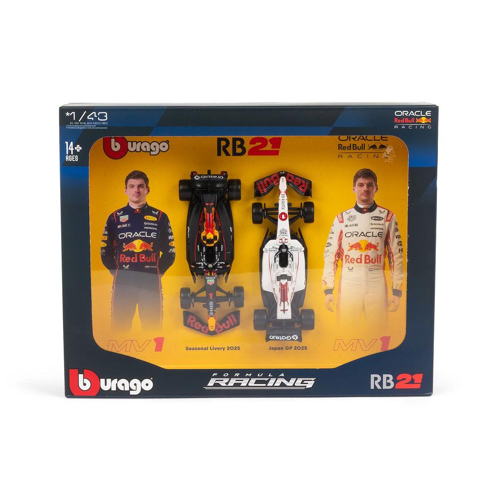 1:43 F1 Red Bull Racing RB21 2025 Verstappen Driver Two Pack