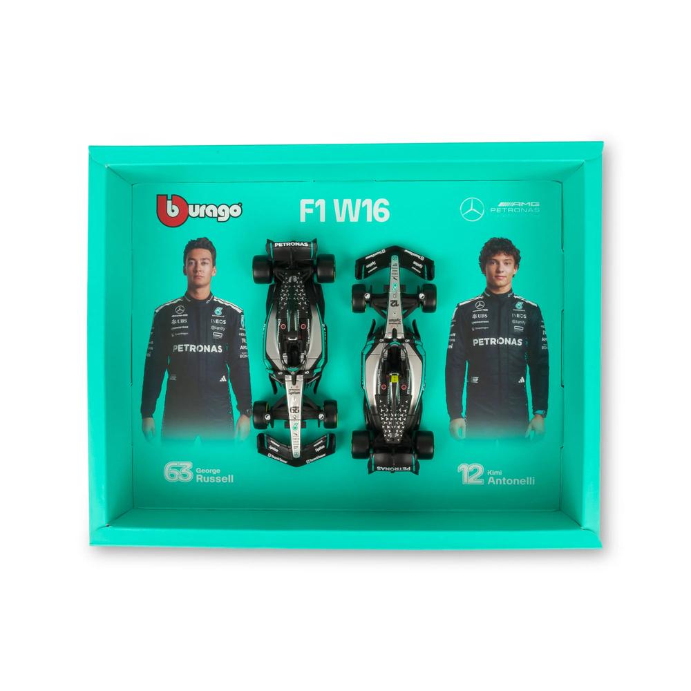 1:43 F1 Mercedes AMG W16 2025 Russell & Antonelli Team Two Pack_4