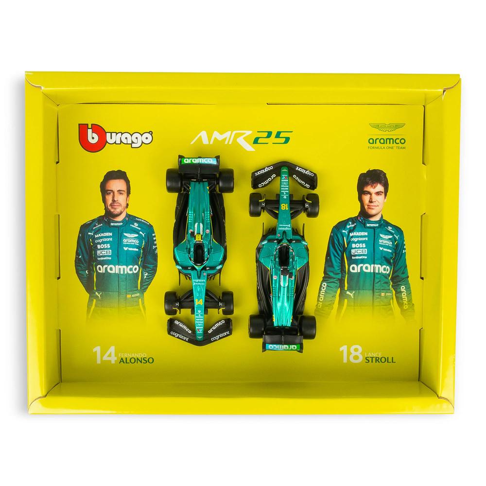 1:43 F1 Aston Martin AMR25 2025 Alonso & Stroll Team Two Pack_2